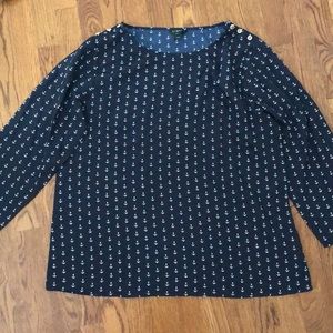 JCrew Anchor shirt size XL